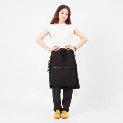 [LEH] 1031 SWEAT LAYERED EASY PANTS _ BLACK