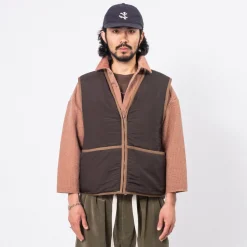 [MERELY MADE] MERELY PREMIUM VINTAGE RIPSTOP REVERSIBLE VEST _ BROWN &