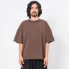 [MERELY MADE] MERELY WIDE ROUND NECKLINE T-SHIRT _ WOOD BROWN