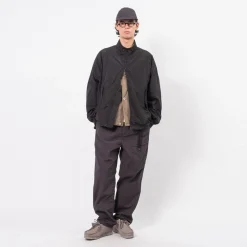 [MOIF] WIDE DOG EAR JACKET _ BLACK