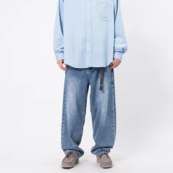 [MOIF] WIDE 6P BELTED DENIM PANTS _ USED WASH MEDIUM INDIGO