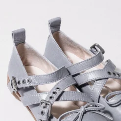 [OPEN YY] CROSS BUCKLE BALLET FLATS _ BLUE