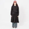 [OPEN YY] JERSEY SHIRRING HOODIE JACKET _ BLACK