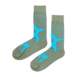 [PAM] SPIKE DRESS SOCK _ GREEN/BLUE