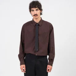 [PORTER CLASSIC] CLASSIC SILK WOOL TIE H/W HEART CUSTOM _ CHARCOAL GRE
