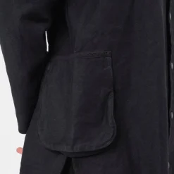 [PORTER CLASSIC] MOLESKIN NO COLLAR SHIRT JACKET _ BLACK