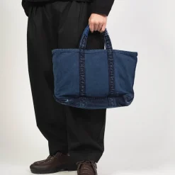 [PORTER CLASSIC] VINTAGE TRAVELER TOTE BAG CANVAS _ BLUE
