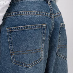 [RHODOLIRION] PS1020 90’LOOSE STRAIGHT PANTS DAMAGED DENIM _ INDIGO