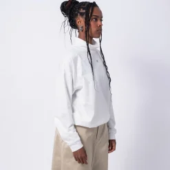 [RHODOLIRION] PS1085 SWALLOW EMB. TURTLE NECK TEE _ A-WHITE