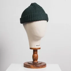 [ROTOTO] R5082 CHUNKY COTTON SHORT BEANIE _ D.GREEN
