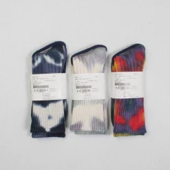 [ROTOTO] R1415 CHUNKY RIBBED CREW SOCKS"TIE DYE