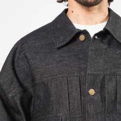 [SILLAGE] TRUCKER JACKET _ BLACK DENIM ONE WASH