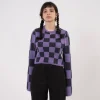 [STOCKHOLM (SURFBOARD) CLUB] W2000106 YOKO TOP _ PURPLE CHECK