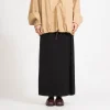 [STUDIO NICHOLSON WOMEN] JAYA ASYMMETRIC DRAPE SKIRT _ BLACK