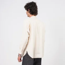 [T.T] LOT.105 BAND COLLAR SHIRT P/O _ IVORY