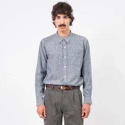 [T.T] LOT.106 NARROW COLLAR SHIRT _ INDIGO CHAMBRAY