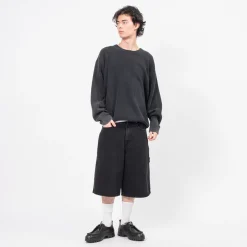 [UNAFFECTED] BERMUDA DENIM SHORTS _ BLACK