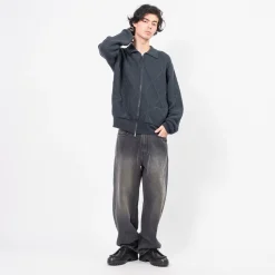 [UNAFFECTED] SHIRT ZIP-UP KNIT CARDIGAN _ D.NAVY