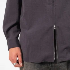 [YOKO SAKAMOTO] ZIP SHIRT _ CHARCOAL GREY