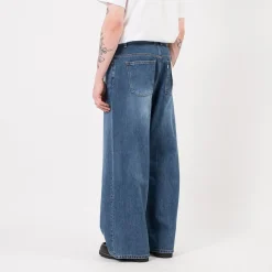 [YOUTH] EXTRA WIDE DENIM PANTS _ MEDIUM BLUE
